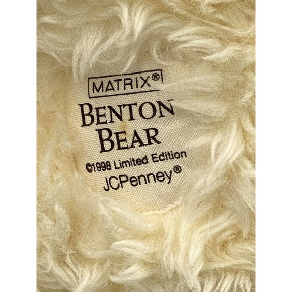 1998 JC Penney Benton Bear Limited Edition Matrix 11” Plush Teddy Bear - Picture 5 of 8